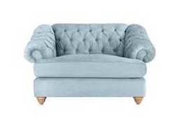 Heart of House Somerton Fabric Loveseat Chair - Sky Blue